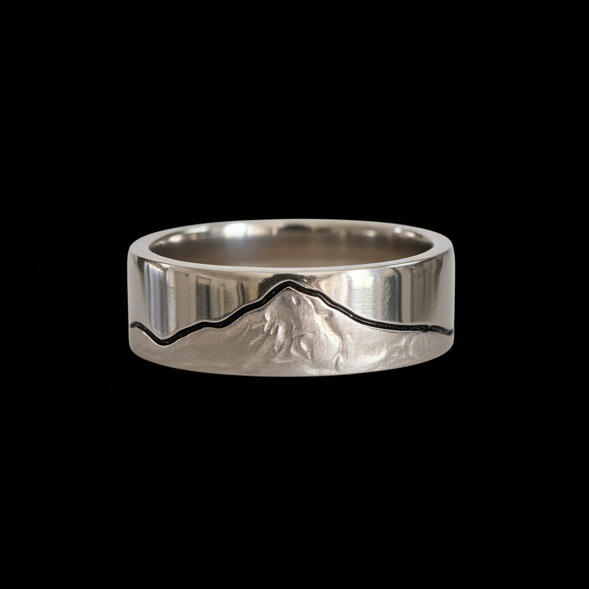 14K Mount Hood unisex gold band