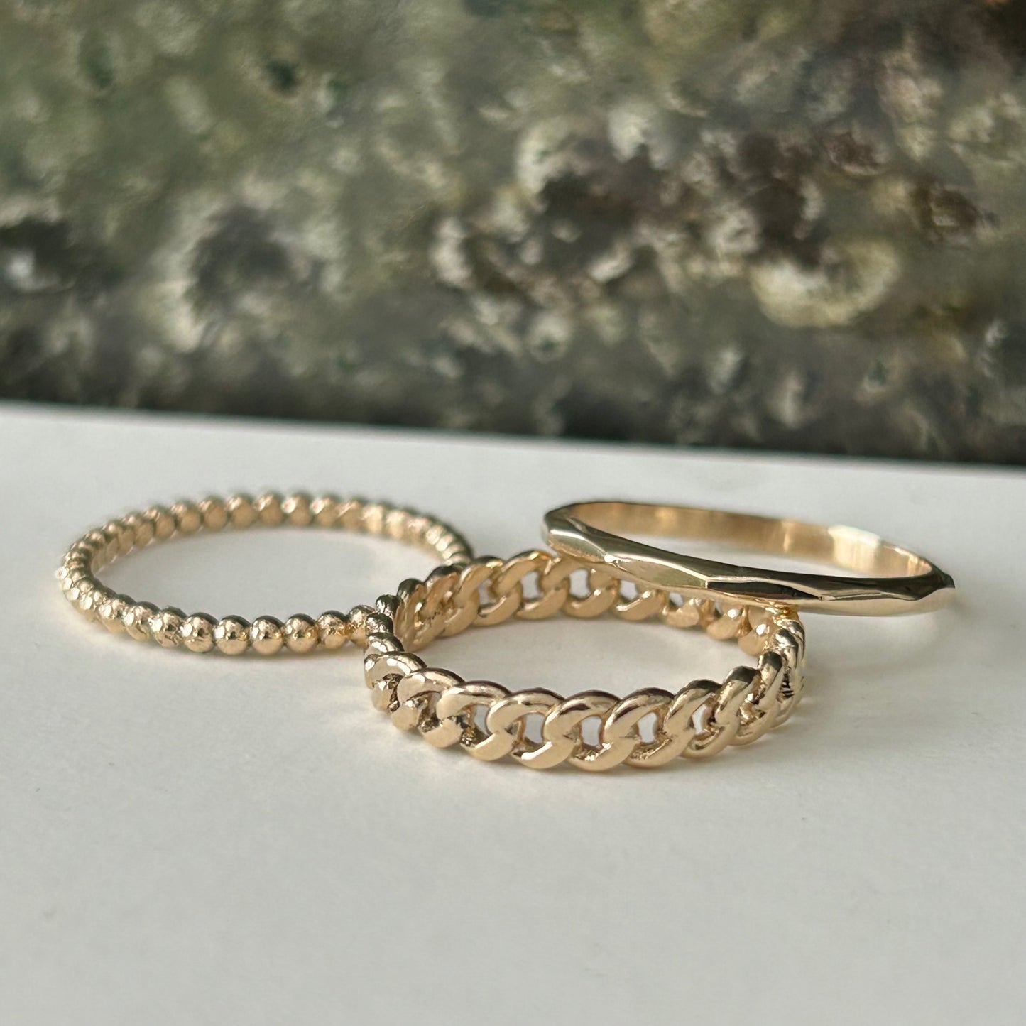 In my orbit stackable rings set