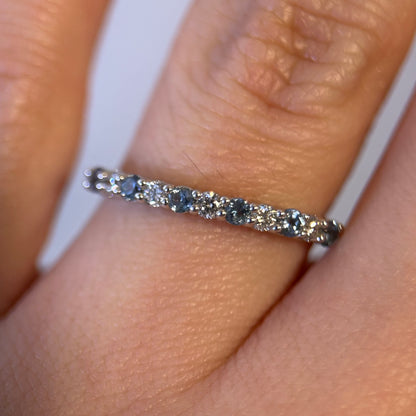 Montana Sapphire & Diamond Band in 14K Gold