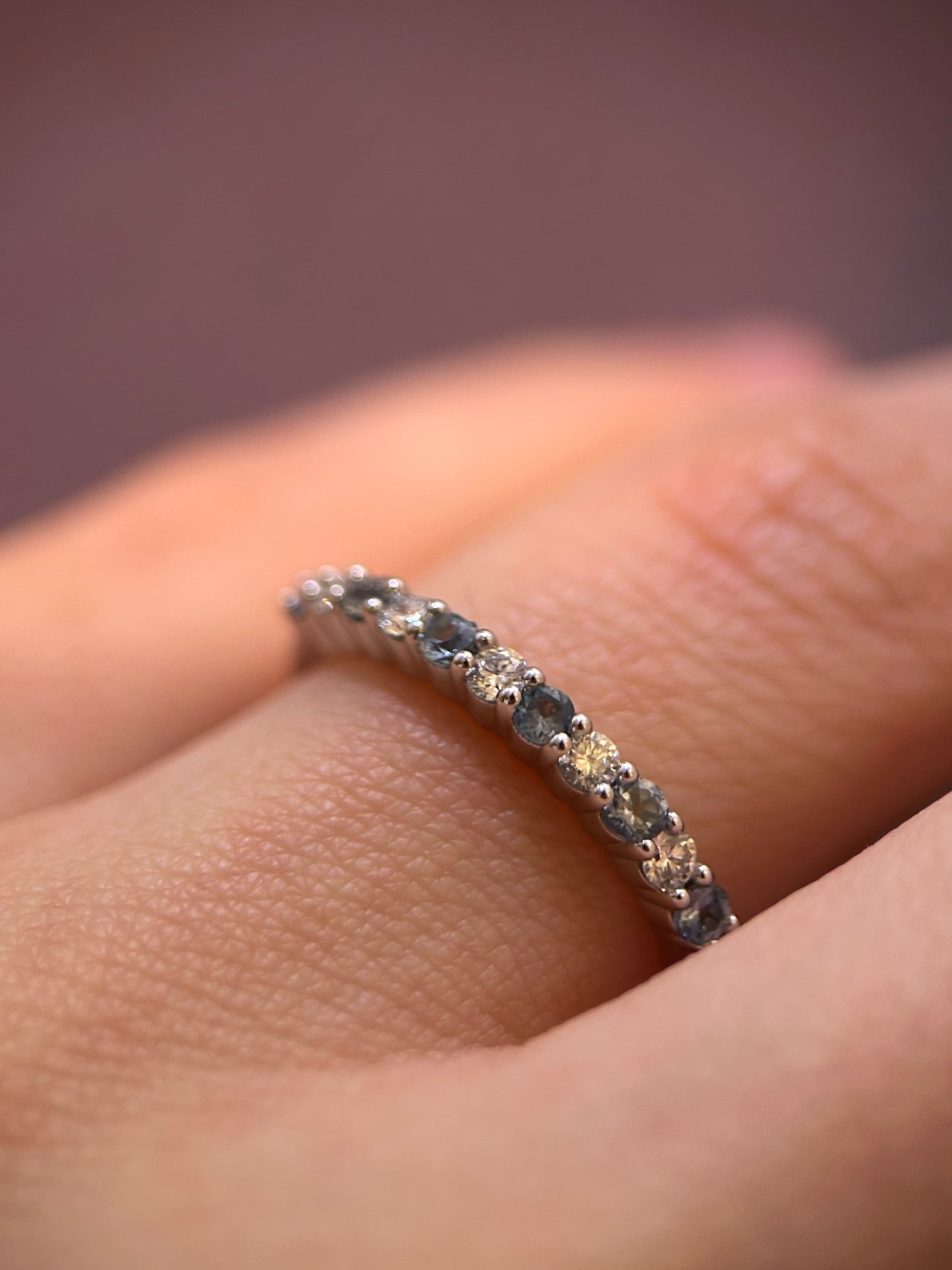 Montana Sapphire & Diamond Band in 14K Gold