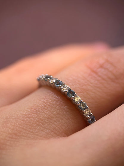 Montana Sapphire & Diamond Band in 14K Gold