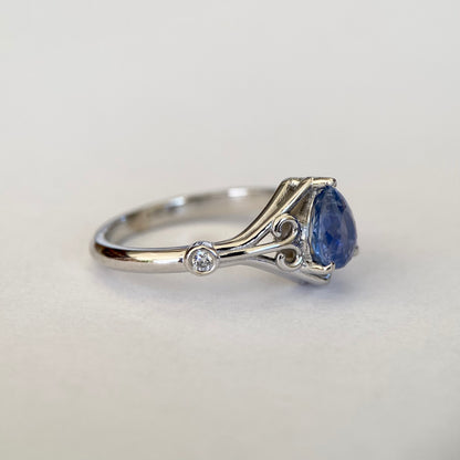 Light blue vintage inspired ring