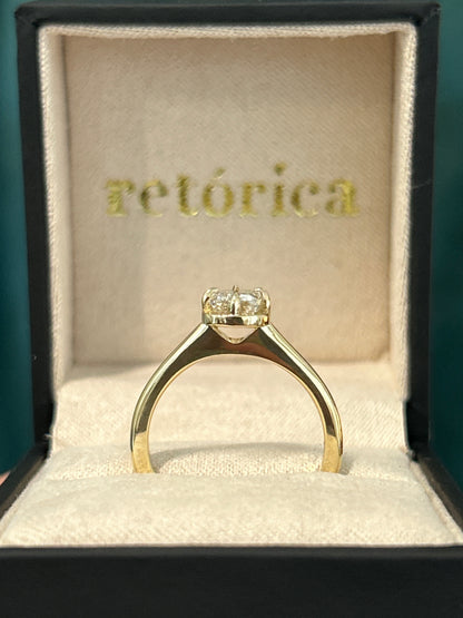 Aurelia Cathedral Texturized Halo Cross Cut Elongated Cushion Engagement Ring | Retórica