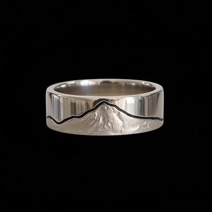 14K Mount Hood unisex gold band
