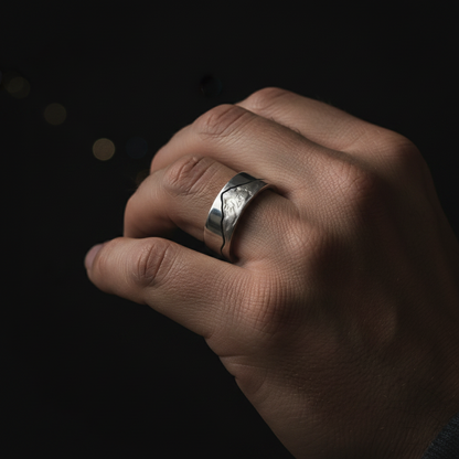 14K Mount Hood unisex gold band