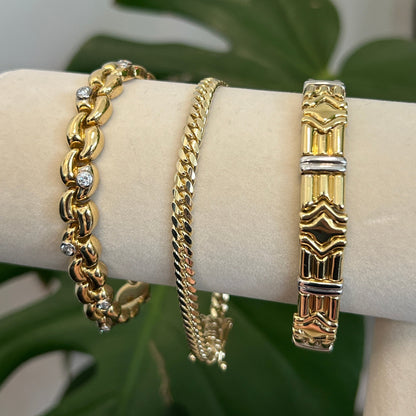 Chunky Link 18K gold unisex bracelet