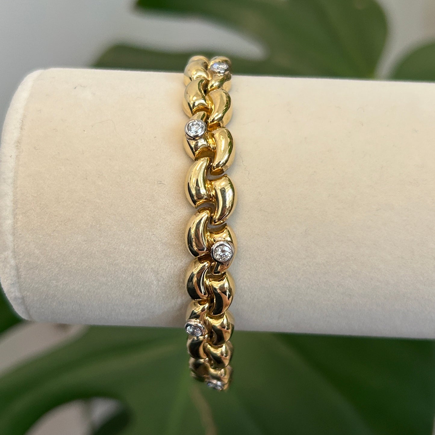 Chunky Link 18K gold unisex bracelet