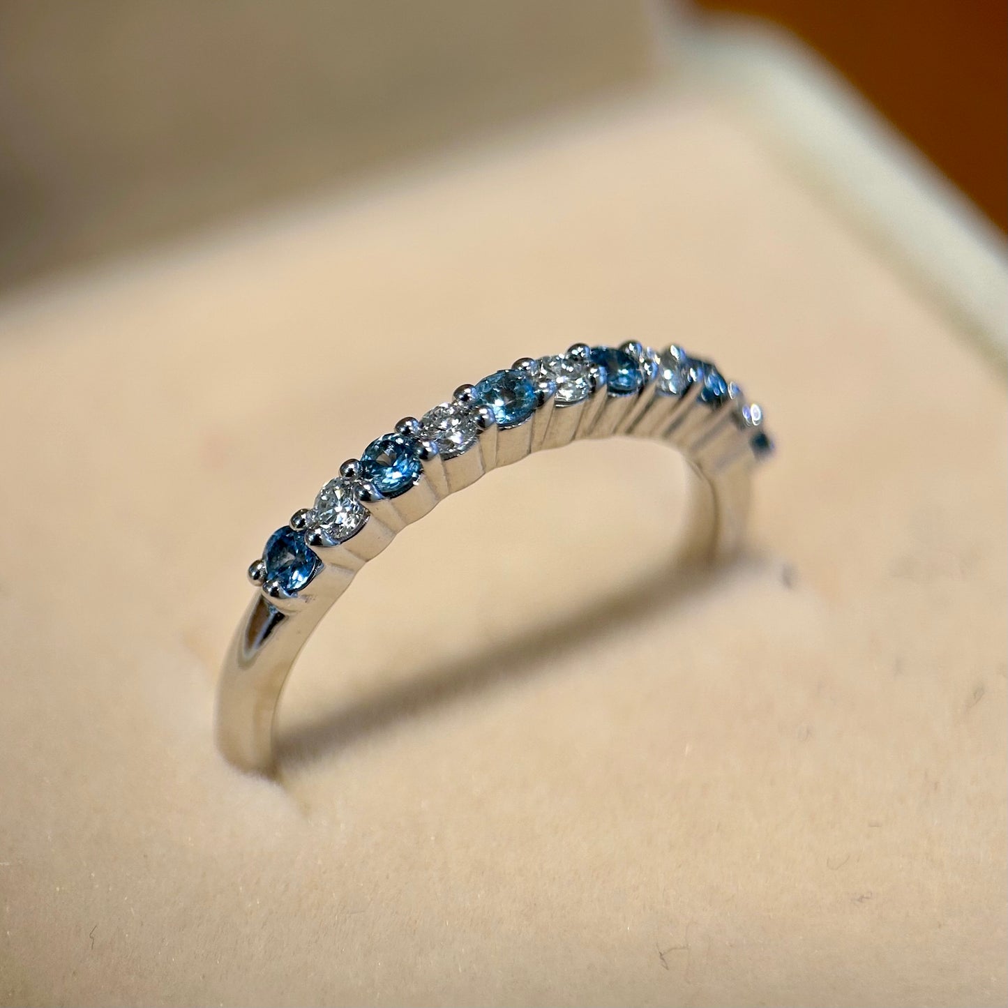 Montana Sapphire & Diamond Band in 14K Gold