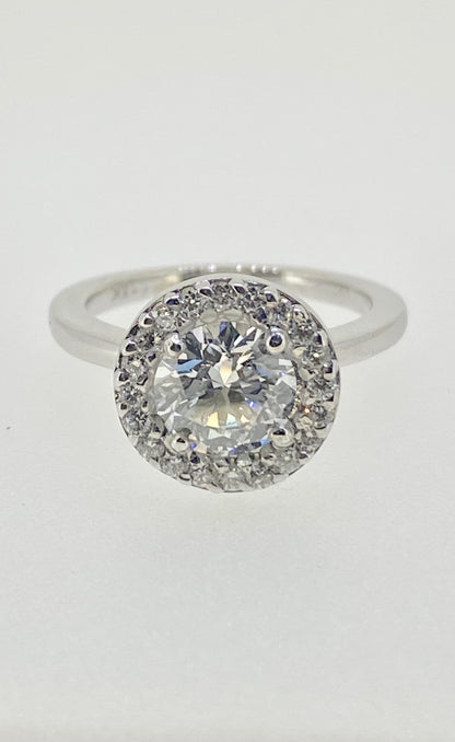 Halo engagement ring