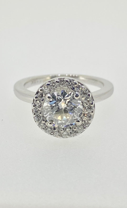 Halo engagement ring