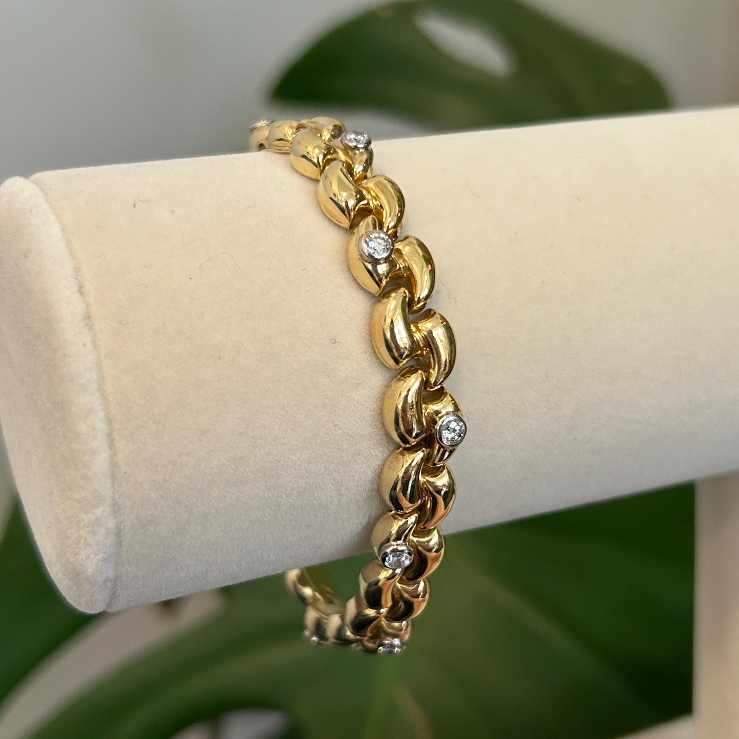 Chunky Link 18K gold unisex bracelet