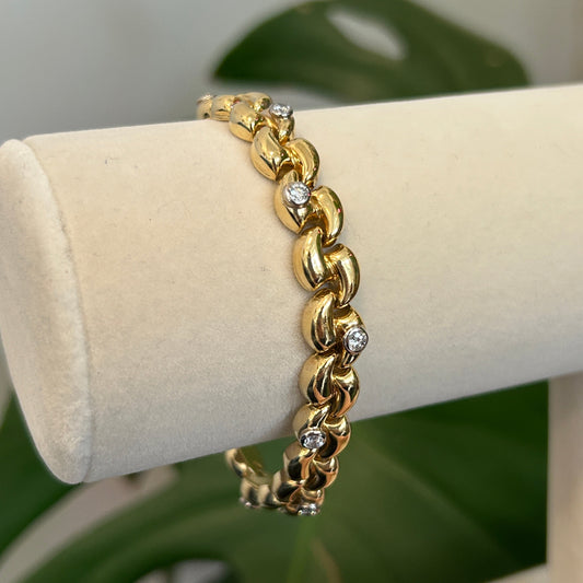 Chunky Link 18K gold unisex bracelet
