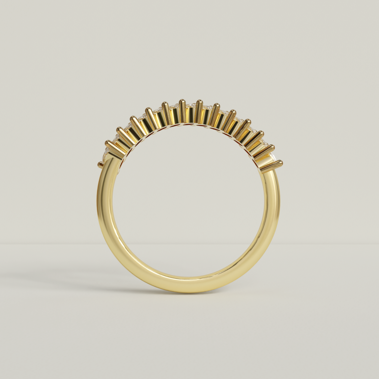 Marquise diamonds wedding band