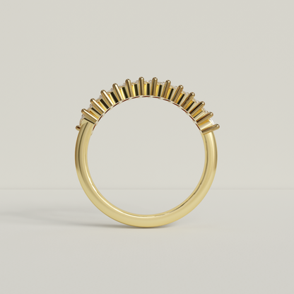 Marquise diamonds wedding band