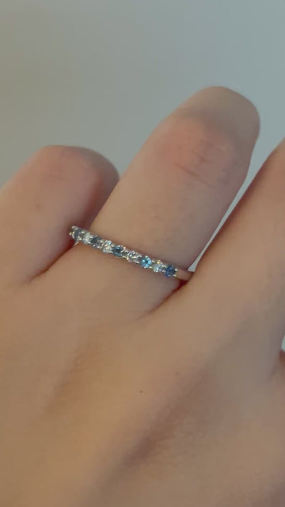 Montana Sapphire & Diamond Band in 14K Gold