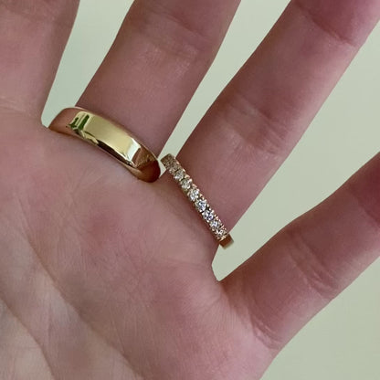 Pair of 14K classic wedding bands